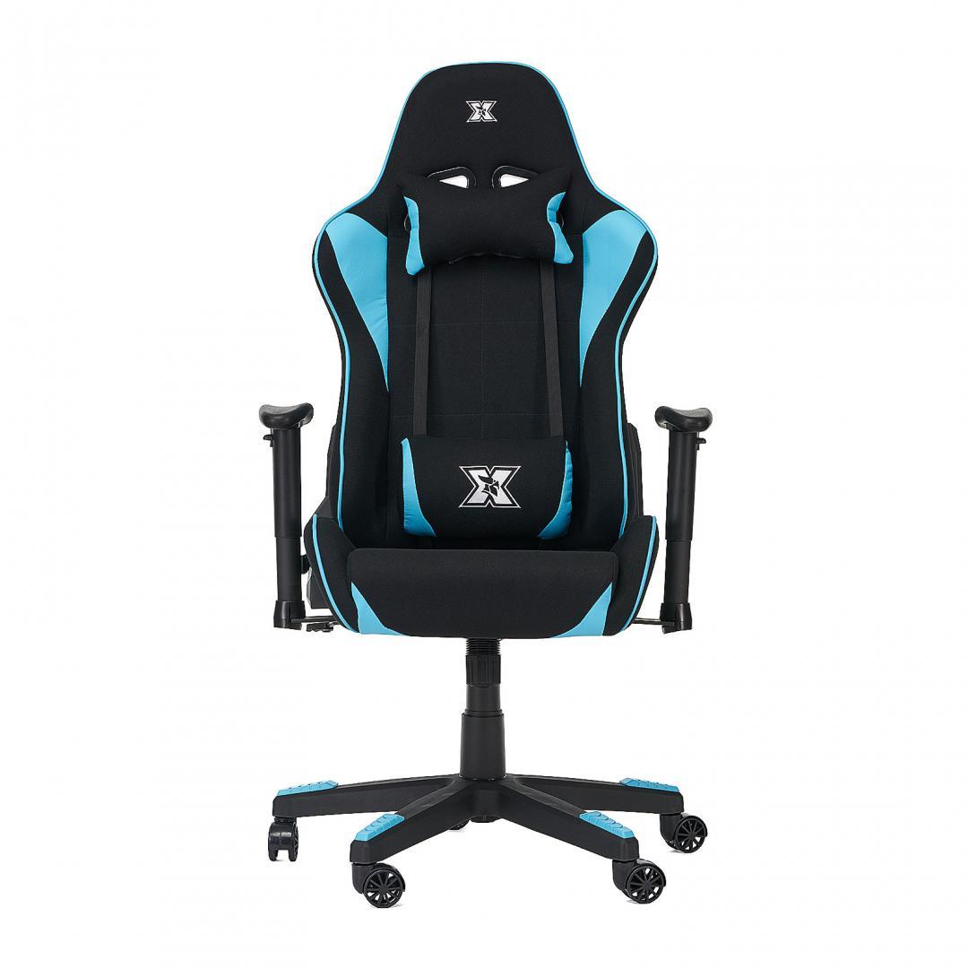 Scaun gaming X by Serioux, Torin, ajustabil, material textil, piston pe gaz, manere reglabile, baza stea cu 5 picioare