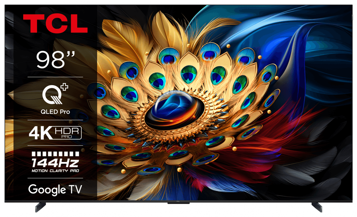 Televizor TCL QLED 98C655, 248 cm (98"), Smart TV, 4K, 100Hz, Clasa G, Negru