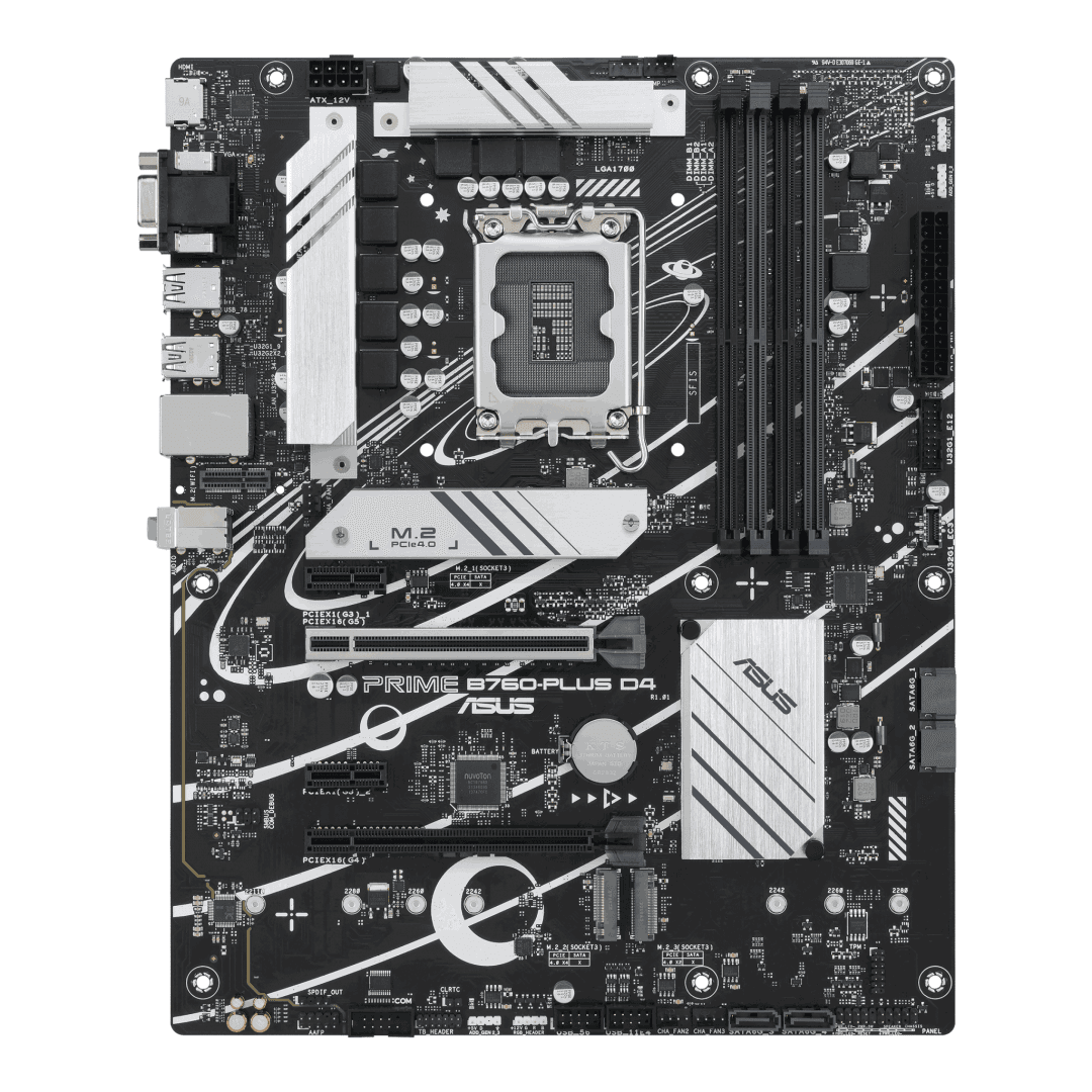 Placa de baza ASUS PRIME B760-PLUS D4, Socket 1700, DDR4, ATX