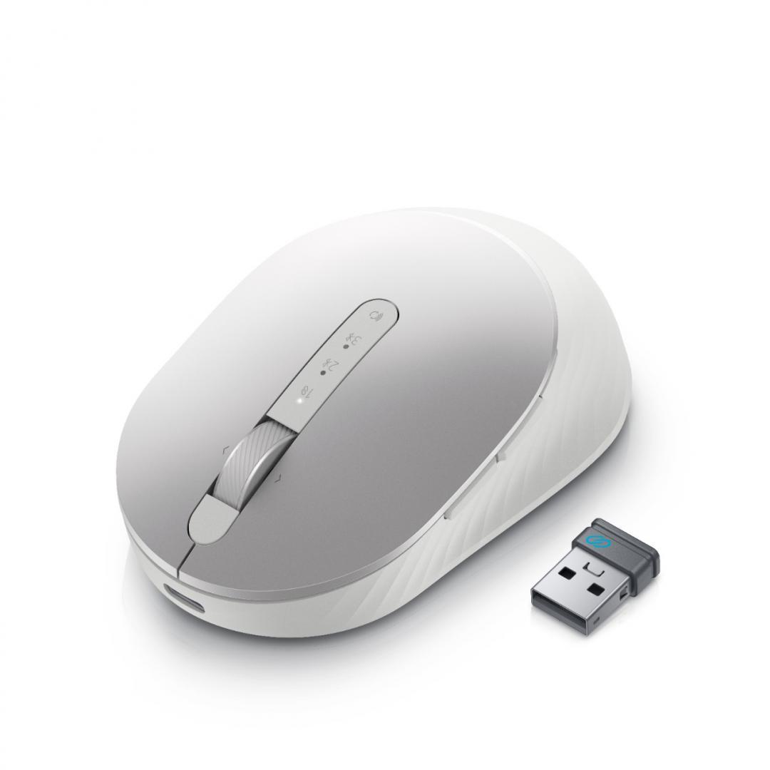 Mouse Wireless Dell MS7421W, 1600 dpi, Argintiu