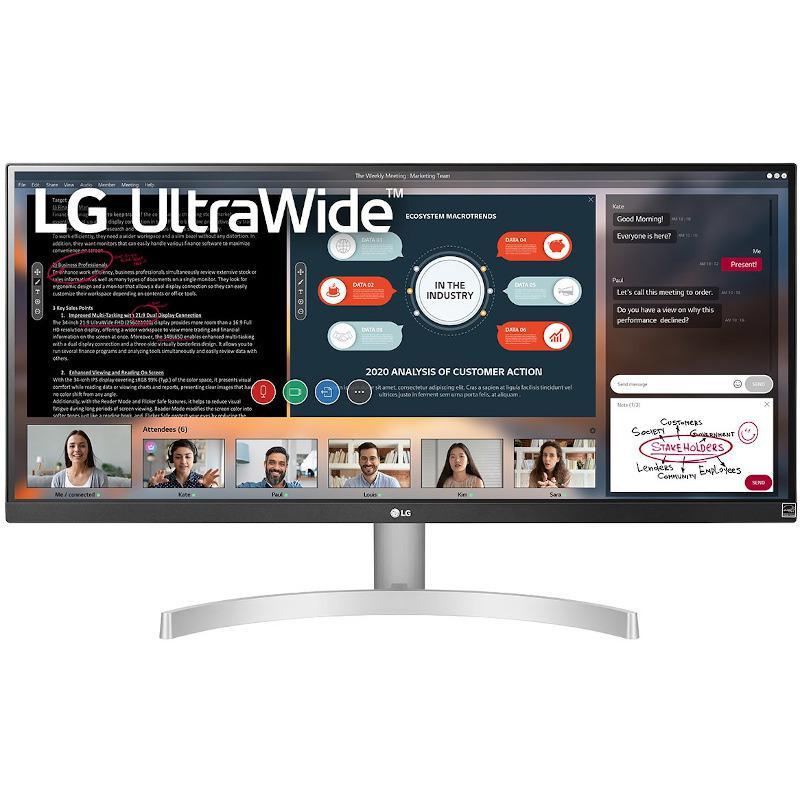 Monitor Consumer LG 29WN600-W, 29", 2560 x 1080 pixeli, Black, 3 ani Garantie