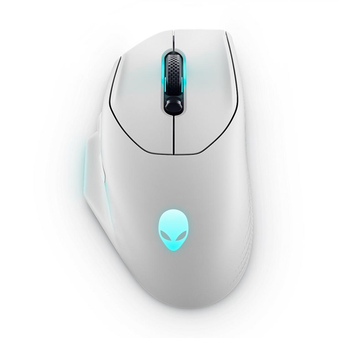 Mouse Gaming Wireless DELL AW620M, 26000 dpi, Lunar Light