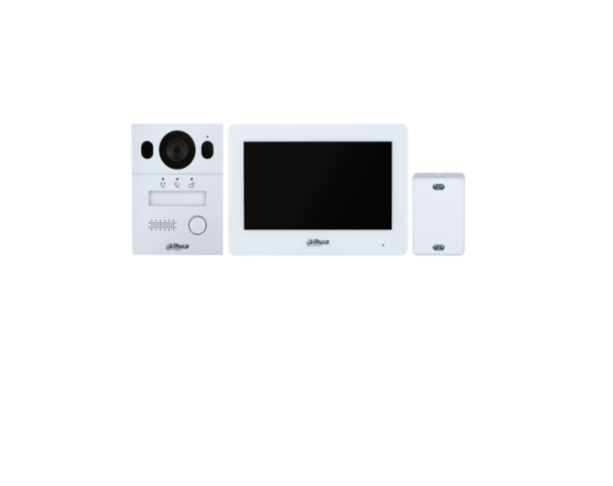 KIT Videointerfon KTX01(F) Monitor de interior hibrid Wi-Fi cu 2 fire:  > Ecran tactil capacitiv TFT de 7 inchi.  >