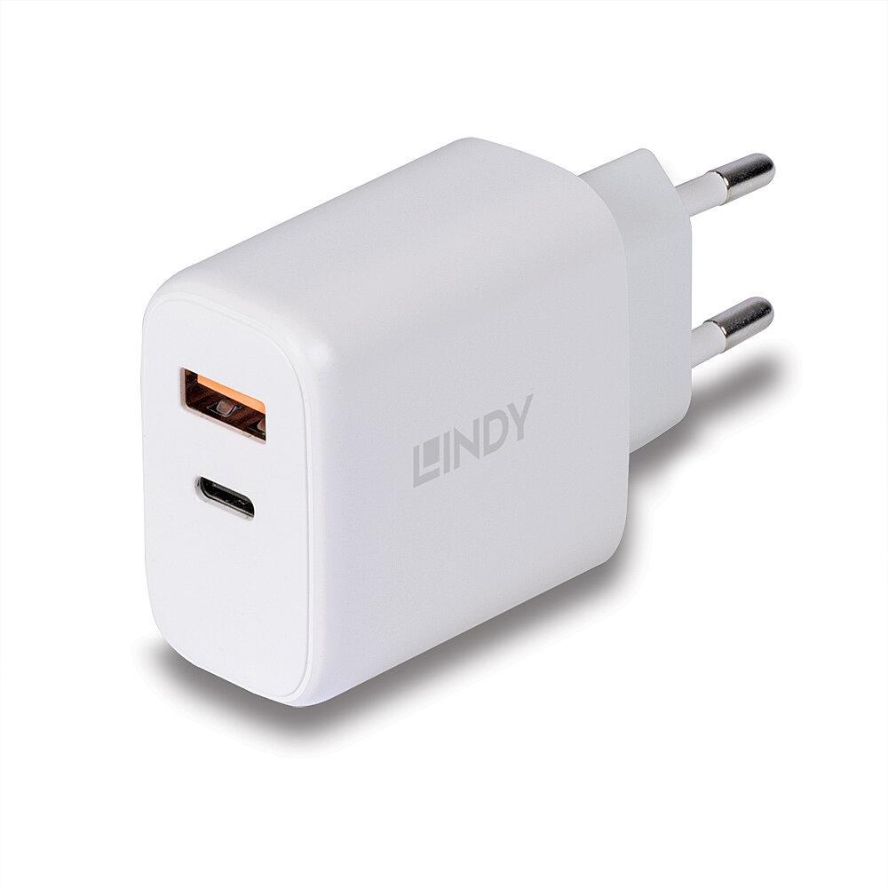 Incarcator Lindy USB A & C, 30W, putere intrare 100-240VAC, 50/60Hz 0.6A, putere iesire USB Type A: 5V 3A, 9V 2A
