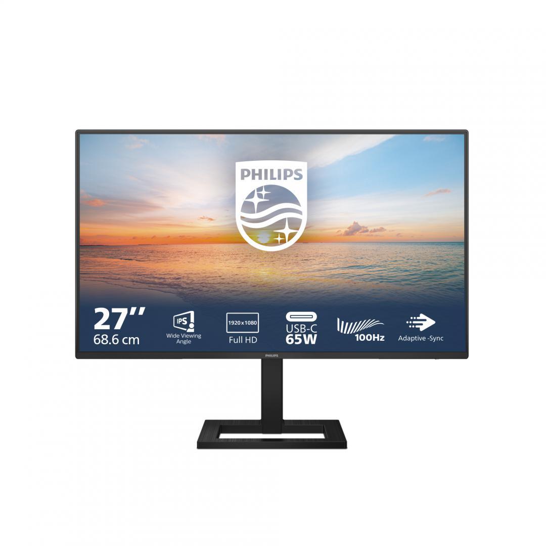 Monitor Consumer Philips 27E1N1300AE/00, 27", 1920 x 1080 pixeli, Black, 3 ani Garantie