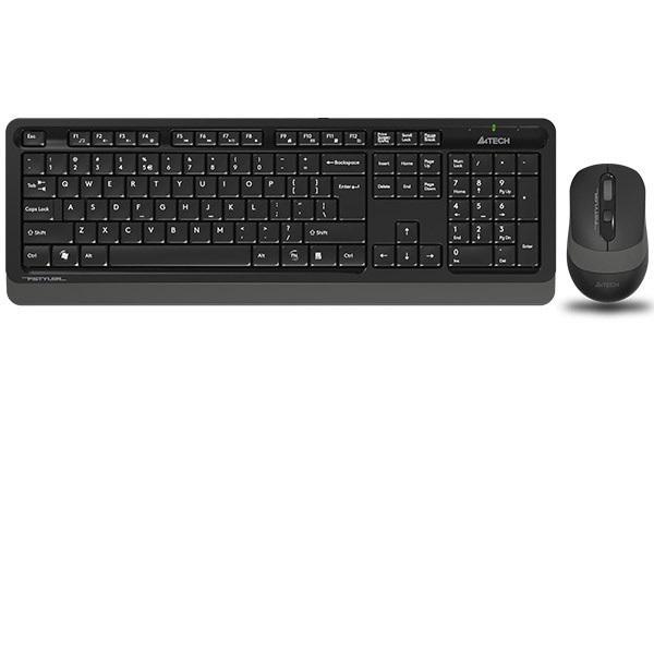 Kit wireless tastatura si mouse A4Tech FG1010, taste numerice, gri