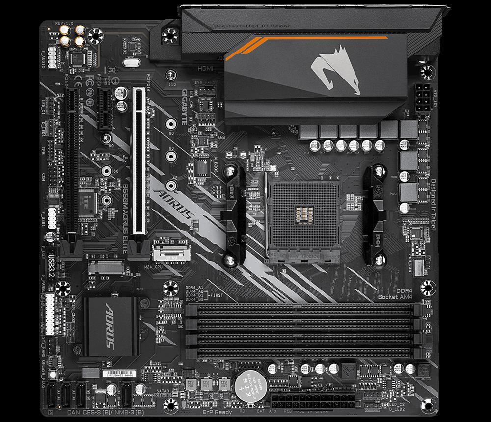 Placa de baza Gigabyte B550M AORUS ELITE, Socket AM4, DDR4, Micro-ATX