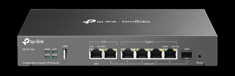 "Omada Multi-Gigabit VPN Router PORT: 1× 2.5G RJ45 WAN Port, 1× 2.5G RJ45 WAN/LAN Port, 1× Gigabit SFP WAN/LAN Port