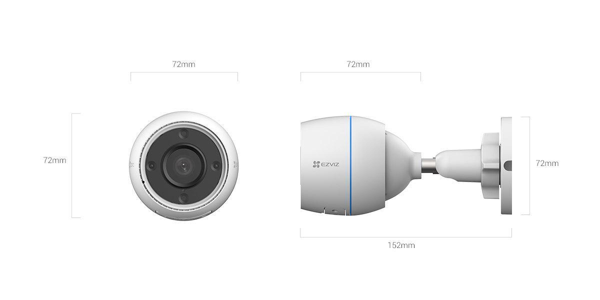 Camera supraveghere video WIFI Ezviz CS-H3-R100-1H3WKFL; Senzor:1/2.7" Progressive Scan CMOS;Rezolutie 3MP,2304 x 1296