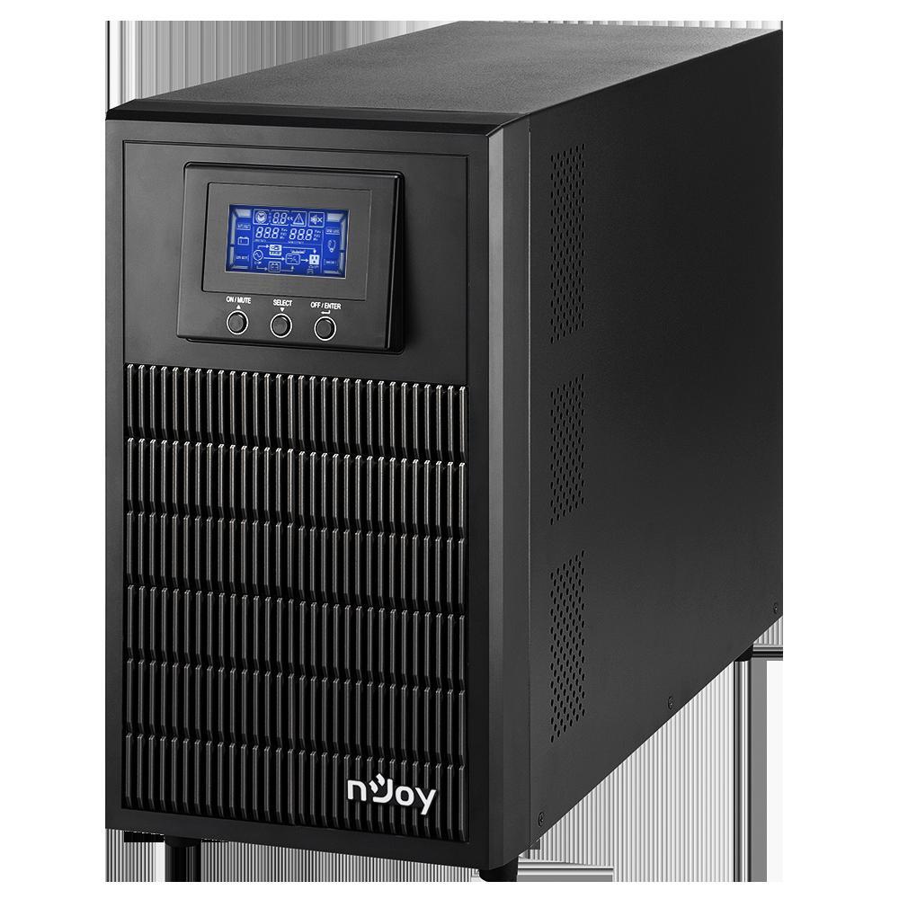 UPS nJoy Aten PRO 3000, 3000VA/2700W, On-line, LCD Display, 4 Prize Schuko cu Protectie, Management, Tower