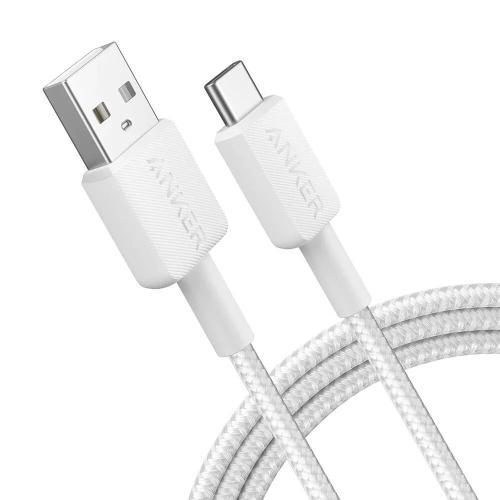 Cablu alimentare si date Anker, USB-A (T) la USB Type-C (T), lungime 1.8m, rata transfer 480 Mbps, invelis nylon