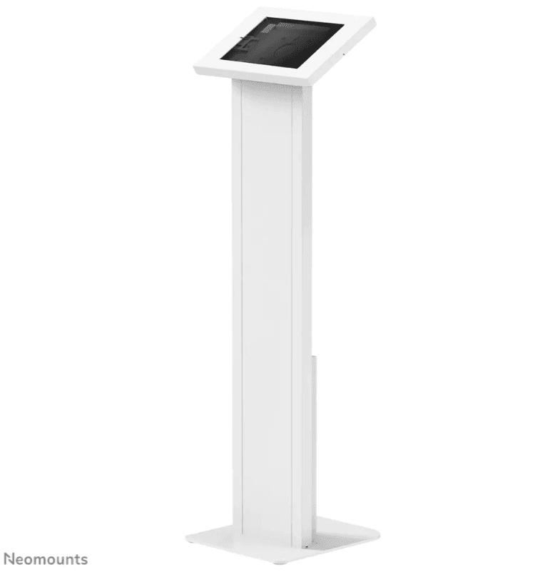Stand podea mobil/fix pentru tablete Neomounts FL15-750WH1; pentru display-uri cu diagonale 9,7"-11"