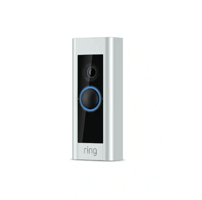 Sonerie inteligentă Ring, Alexa, video HD, microfon și difuzor integrate, Argintie, cu fir