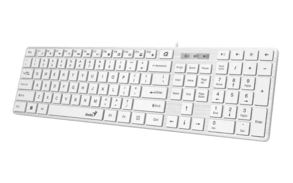 Tastatura Genius SlimStar 126, USB, Alb