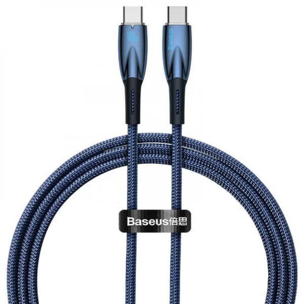 Cablu alimentare si date Baseus Glimmer, Fast Charging Data Cable pt.smartphone, USB Type-C la USB Type-C 100W, 1m