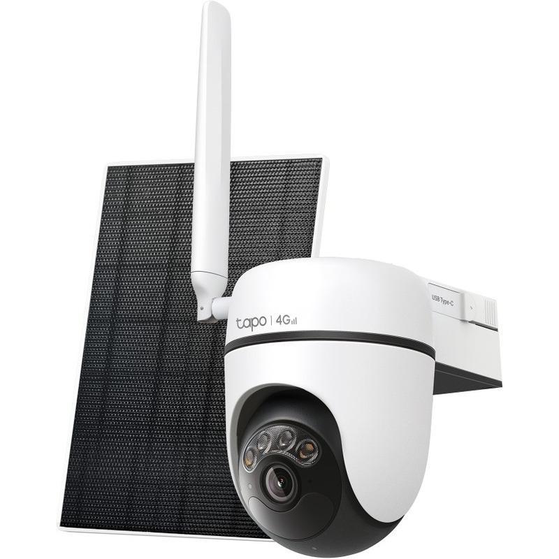 Tapo Solar-Powered Pan/Tilt 4G LTE Security Camera Kit, Senzor CMOS cu scanare progresivă de 1/2,8", LED IR 850 nm