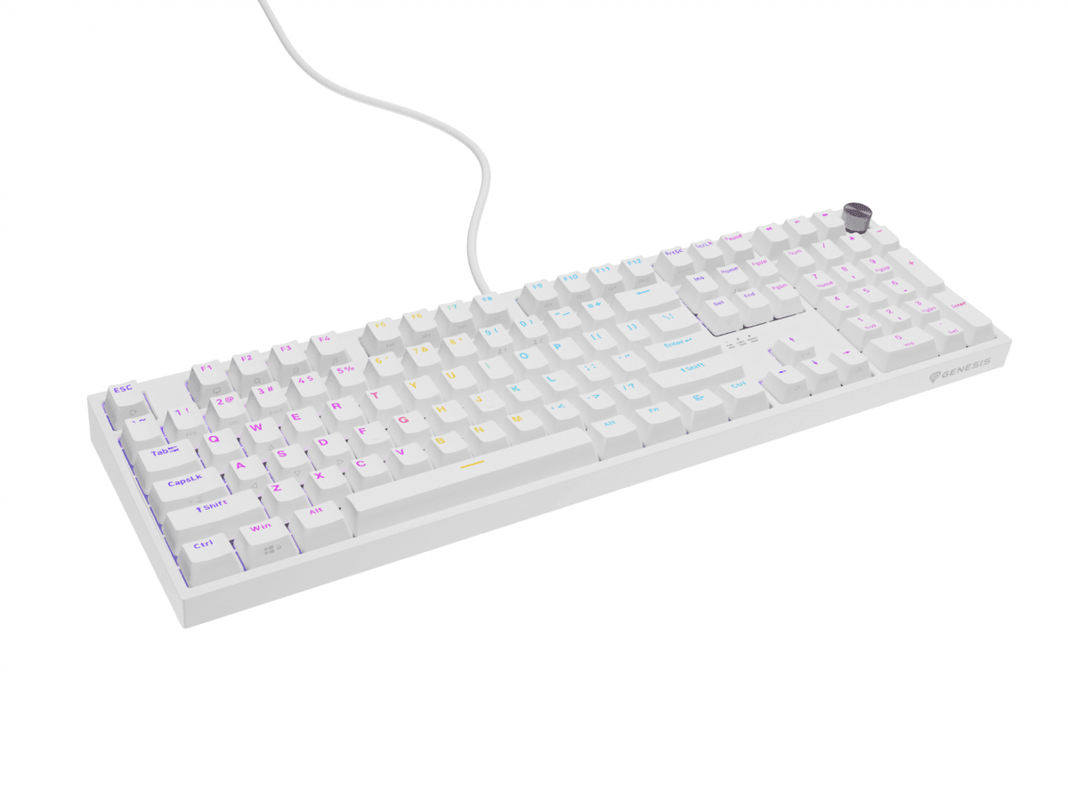 Tastatura Mecanica Gaming Genesis Thor 404, RGB, USB, Alb