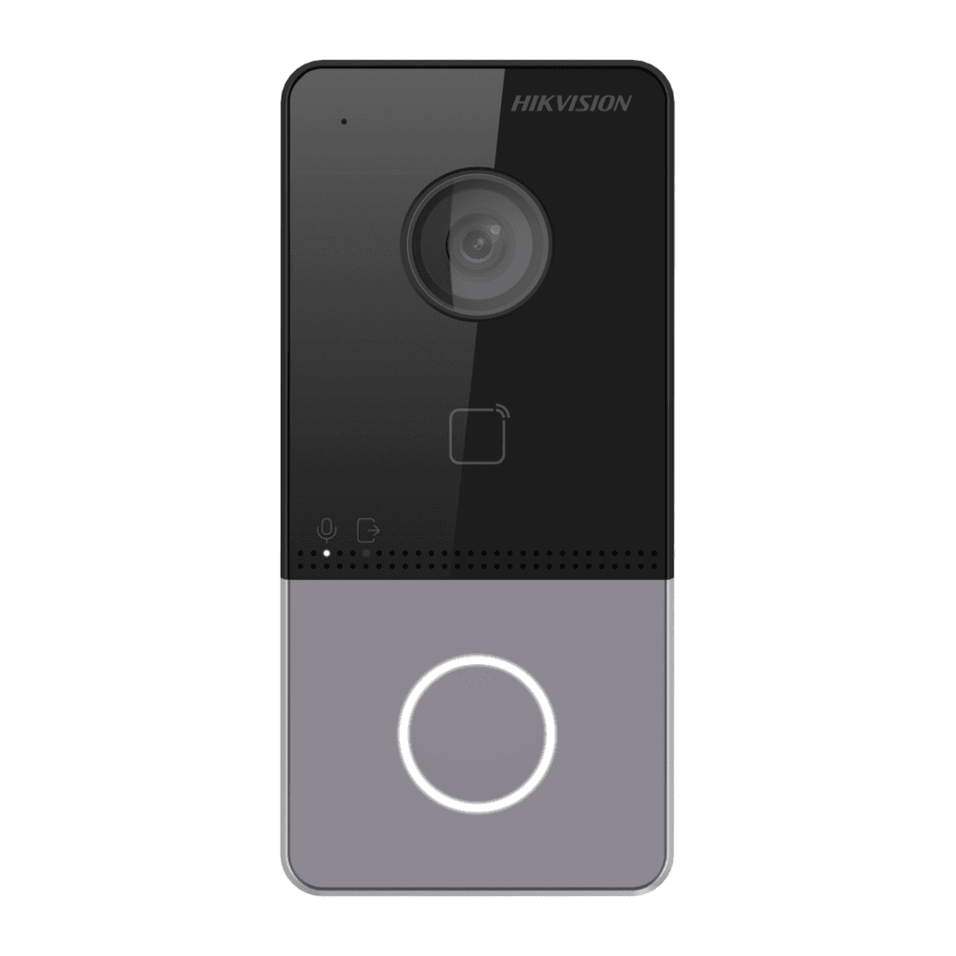 Post videointerfon de exterior WIFI Hikvision DS-KV6113-WPE1(C), montaj aparent pentru o familie, camera HD 2MP