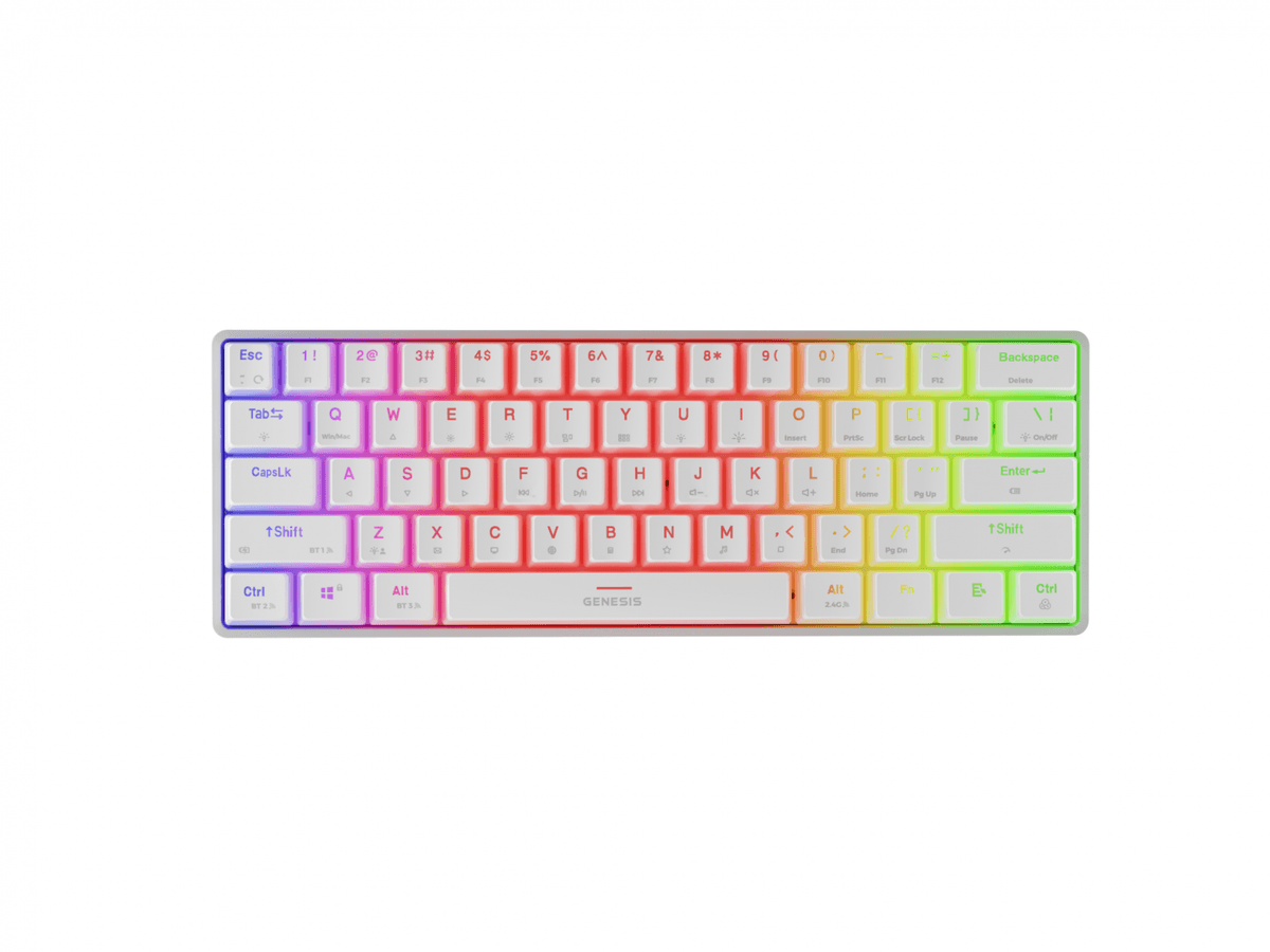 Tastatura Mecanica Gaming Genesis Thor 660 G2, RGB, Wireless, Alb