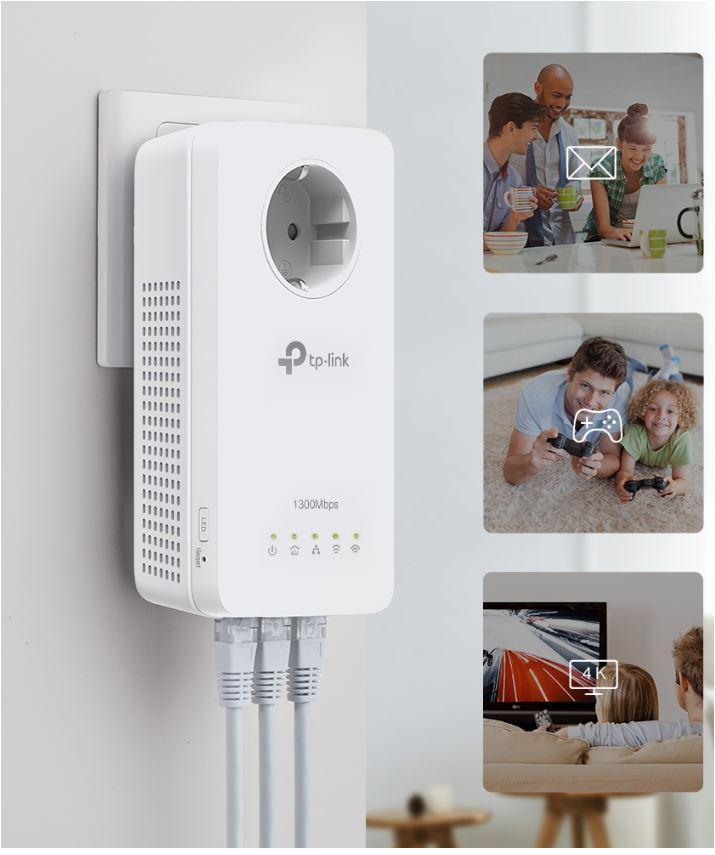 TP-Link Wi-Fi PowerLine, AV1300 Gigabit Passthrough, TL-WPA8631P, Standarde și Protocoale: HomePlug AV2, IEEE 1901