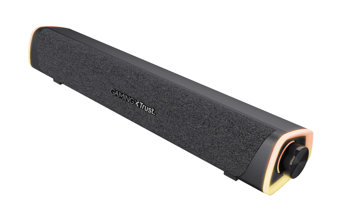 Soundbar Trust GXT 620 Axon, puetere (RMS) 6W, frecventa 20 Hz - 20.000 Hz, audio input 3.5mm (1.4m), iluminare RGB