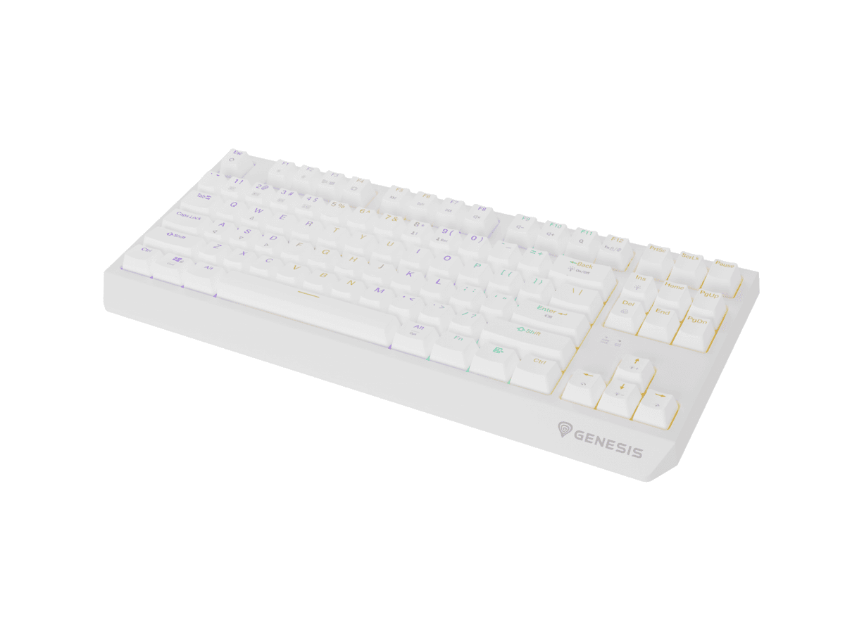 Tastatura Mecanica Gaming Genesis Thor 230 TKL, RGB, Wireless, Alb