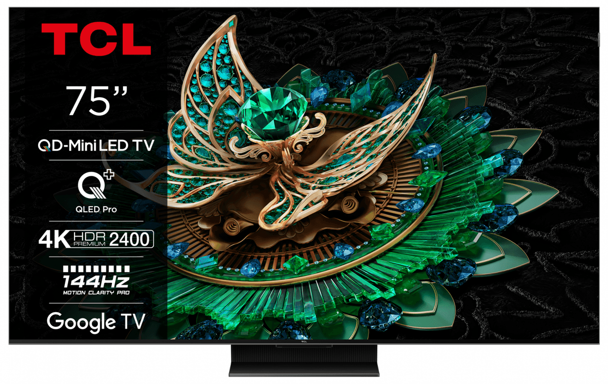 Televizor TCL MiniLed 75C765, 189 cm (75"), Smart TV, 4K, 100Hz, Negru