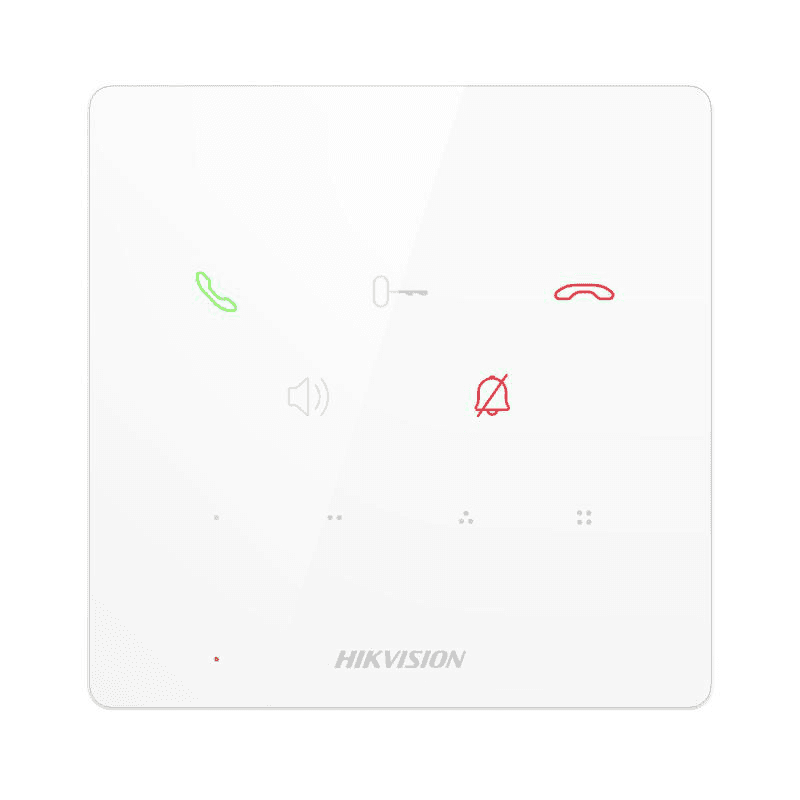 Post interior interfon audio Hikvision DS-KH6000-E1/WH, 9 butoane, microfon inclus, difuzor inclus