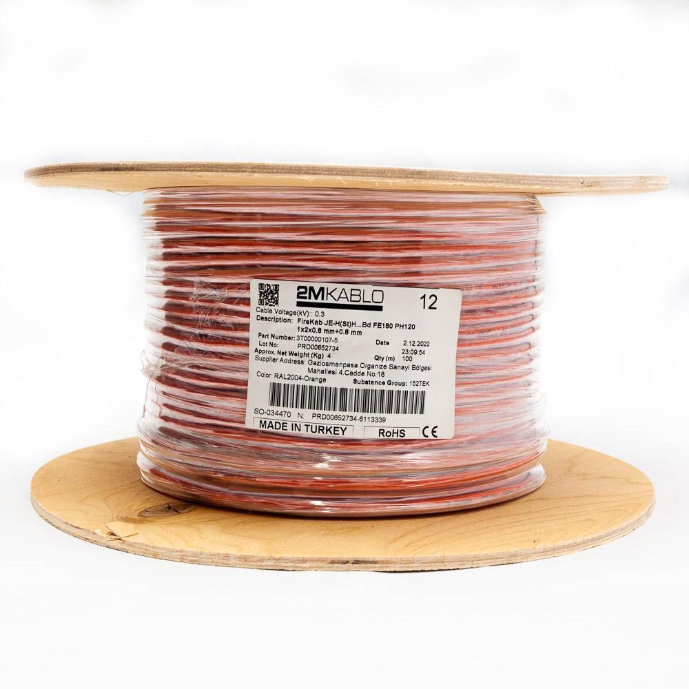 "Cablu incendiu JEH(St)H...Bd FE180 PH120 1x2x0.8 mm+0.8 mm , rezistenta la foc 120 minute