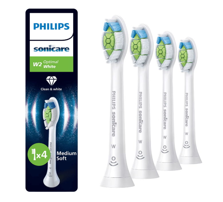 Rezerve PHILIPS Sonicare Optimal White HX6064/87, Pachet de 4 capete de periere, Standard, Click-on