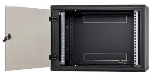 Rack de perete Triton sectiune simpla 6U 500mm adancime usa sticla panouri laterale fixe sectiuni