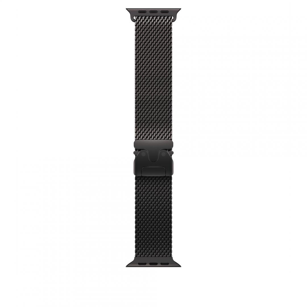 Curea pentru Apple Watch 49mm Black Titanium Milanese Loop - Small