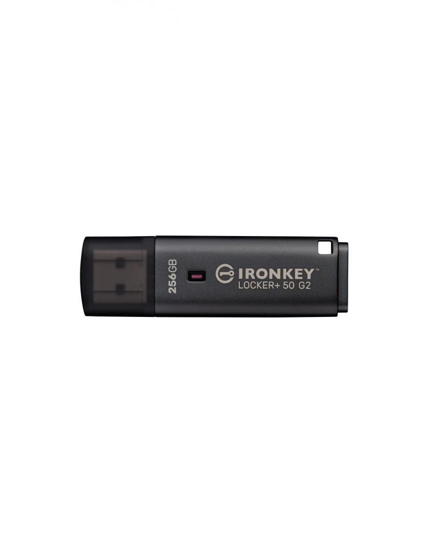 Memorie USB Kingston IronKey Locker+ 50 G2 256 GB, USB Type-A, Negru