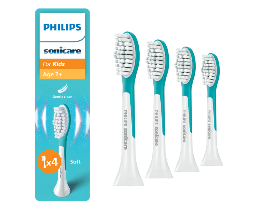 Rezerve PHILIPS Sonicare Kids Standard HX6044/90, Pachet de 4 capete de periere, Standard, Click-on