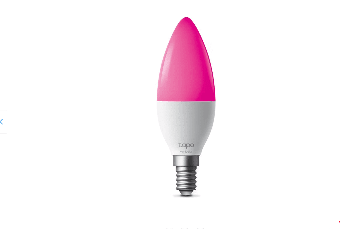 Smart Light Bulb, Multicolor SPEC: B38 bulb, E14 base, 220~240 V, 50/60 Hz, 8.6W, 16 Million Colors, 2500K-6500K
