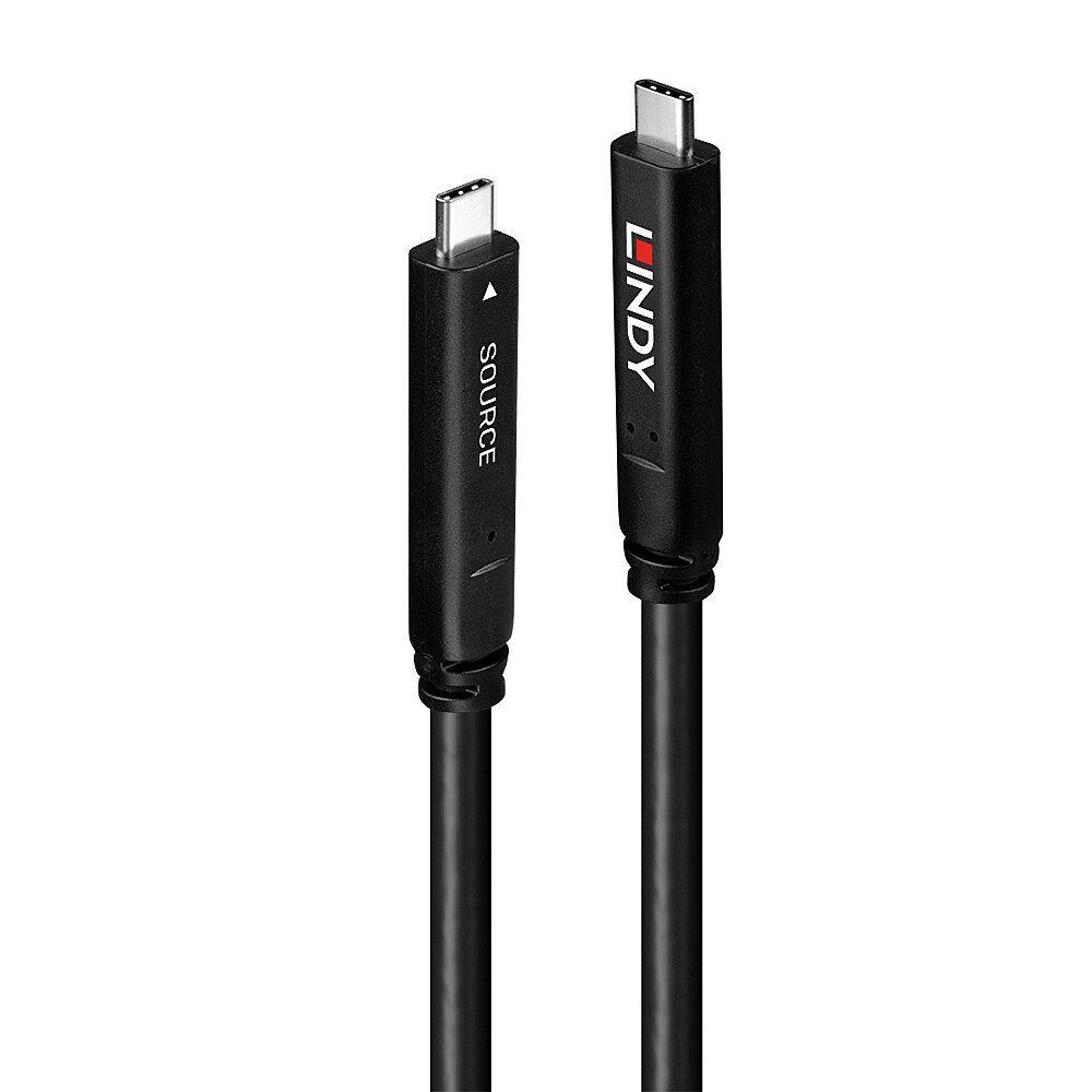 Cablu Lindy 10 m USB 3.2 Gen 1 & DP 1.4 Type C, latime de banda suportata 5Gbps (USB 3.2 Gen 1), 16.2Gbps (DP 1.4