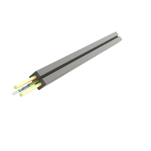 Cablu fibra optica 4 fibre flat drop SM, 100N, intarziere la flacara, protectie apa, LSZH, int/ext - SAMM