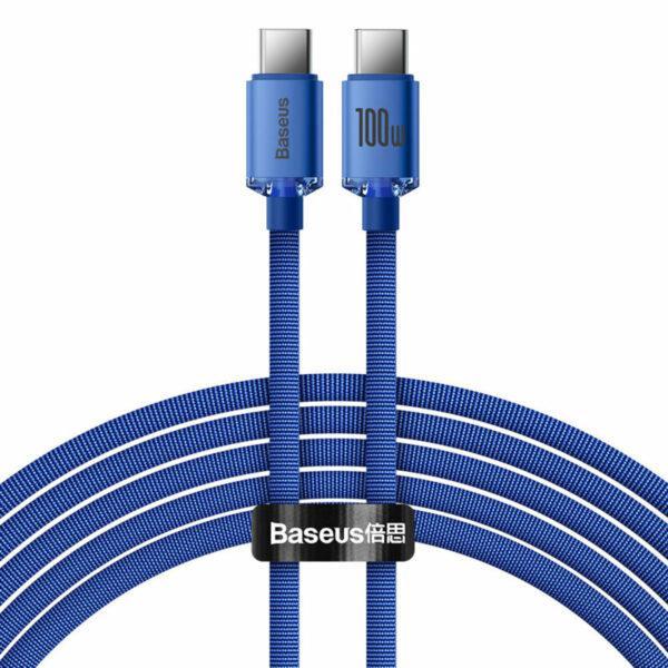 Cablu alimentare si date Baseus Crystal Shine, Fast Charging Data Cablept. smartphone, USB Type-C la USB Type-C 100W