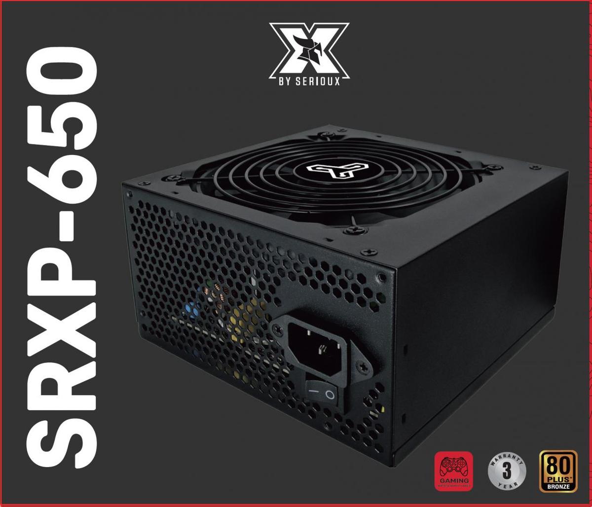 Sursa Serioux Energy 650W, 80+ BRONZE, Ventilator 12cm, ATX, material metal, cabluri: 20+4-pin, 1x4+4-pin, 2x6+2-pin