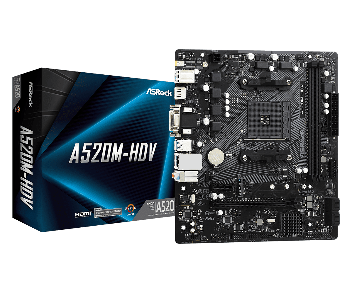 Placa de baza ASRock A520M-HDV, Socket AM4