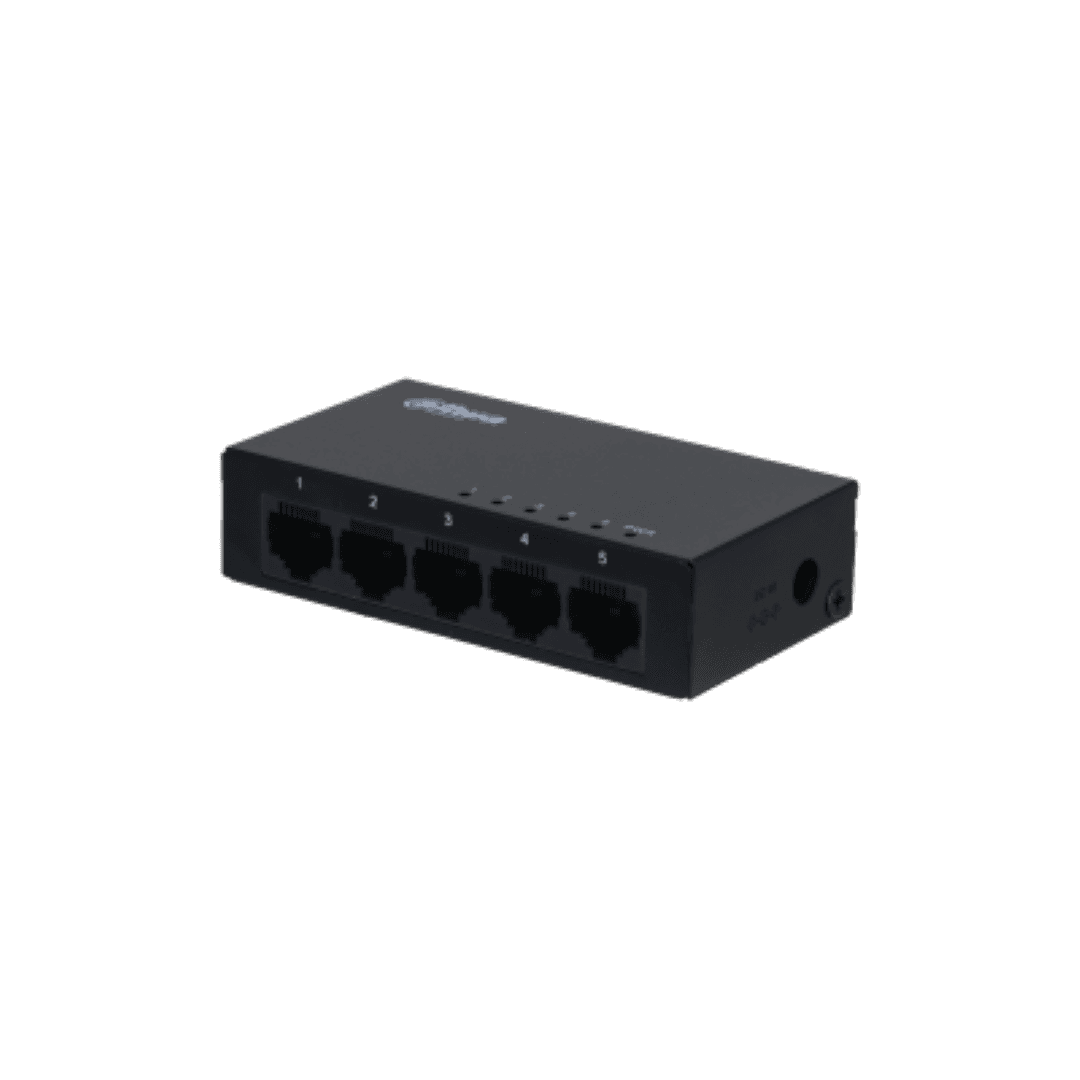 Switch Dahua 5 Porturi Unmanaged, Gigabit, PFS3005-5GT-L, Interfata: 5 x 10/100/1000 Mbps, Capacitate: 10 Gbit