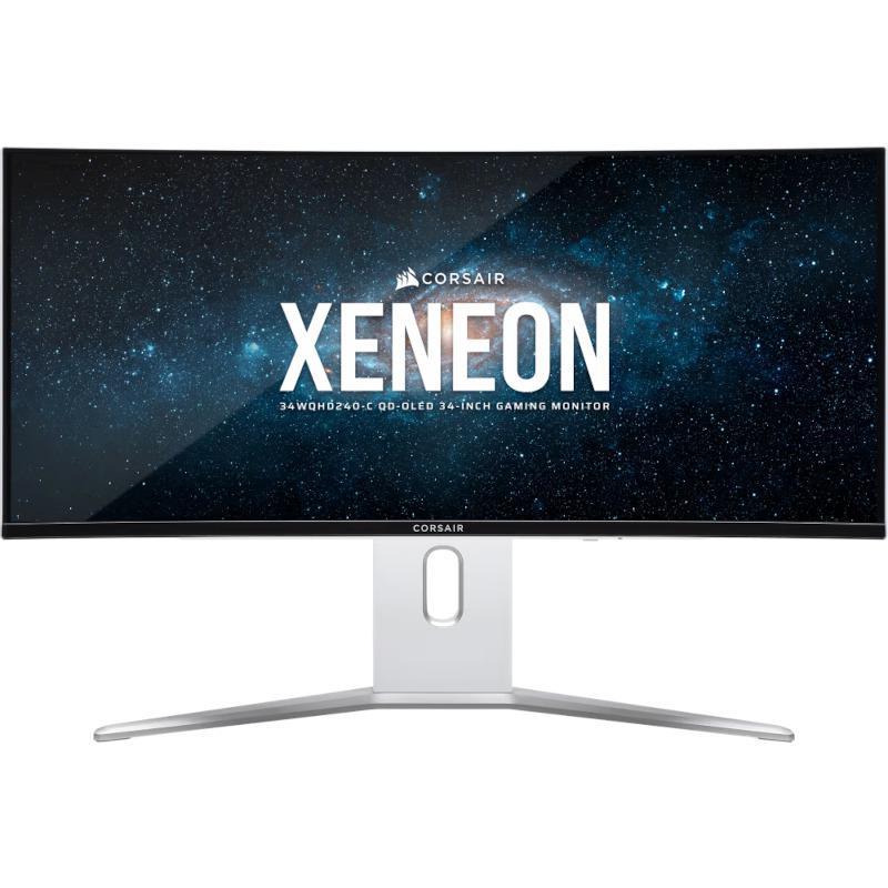 Monitor Commercial CORSAIR XENEON 34WQHD240-C, 34", 3440 x 1440 pixeli, White, 3 ani Garantie