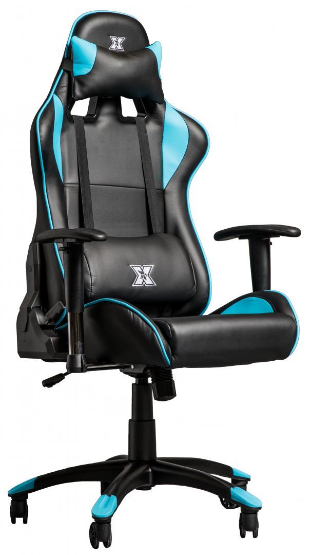 Scaun gaming X by Serioux, Torin, ajustabil, piele sintetica, piston pe gaz, manere reglabile, baza stea cu 5 picioare