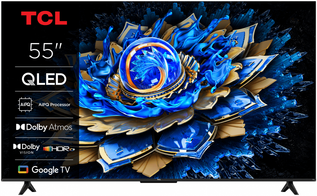 Televizor TCL QLED 55T69C, 138 cm, Smart Google TV, 4K
