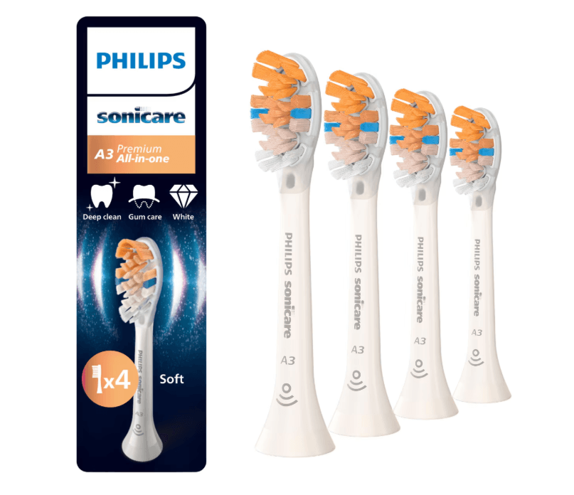 Rezerve PHILIPS Sonicare A3 Premium All in One HX9094/87, Pachet de 4 capete de periere standard