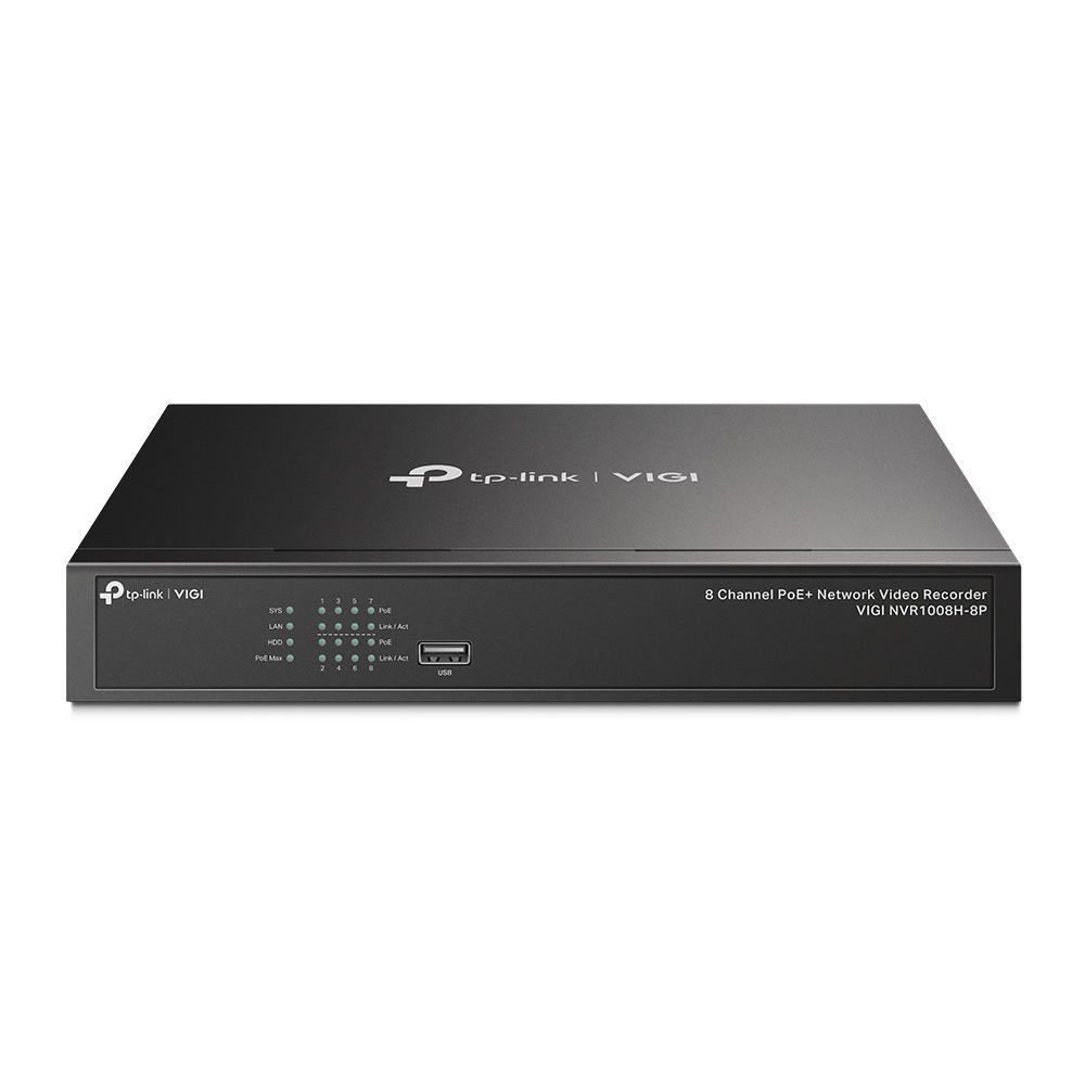 NVR PoE TP-Link VIGI 8 canale 1008H-8MP; 53W, 8 MP,1 SATA Interface, max 16TB(neinclus), H.265+; ONVIF, etecție mișcare