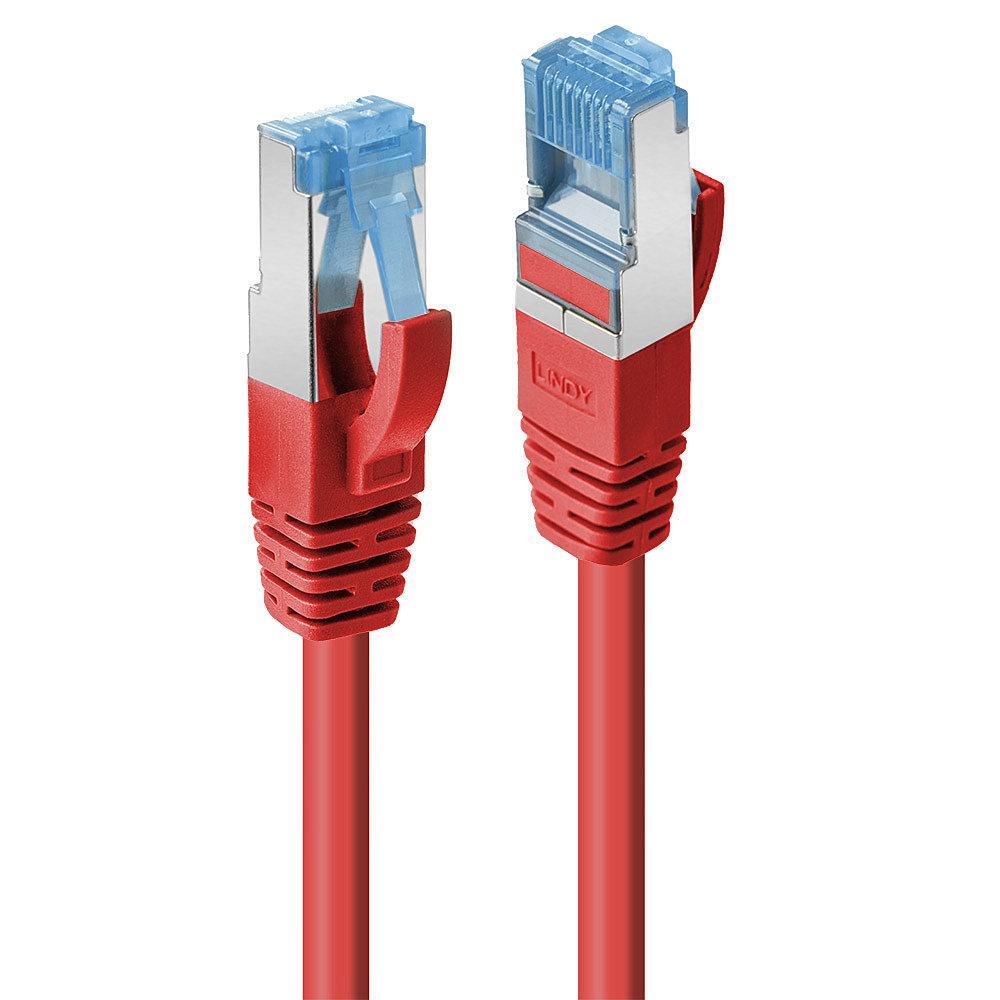 Cablu Lindy 1m Cat.6A S/FTP LSZH Network Cable, Red RJ45, M/M, 500MHz