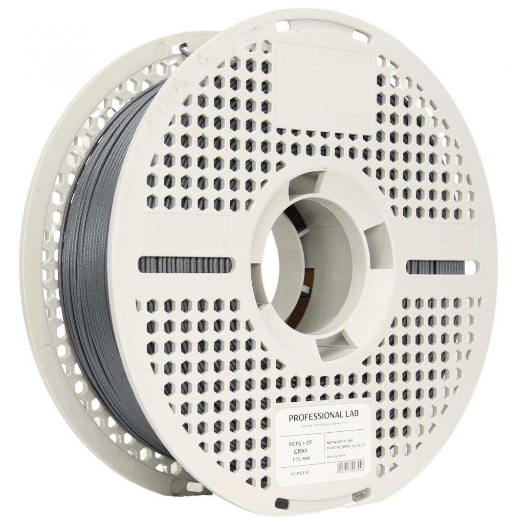 PROF. LAB 3D FILAMENT 1KG PETG + Carbon Fiber GRAY, Diametru: 1.75mm, Temperatura duza: 255C - 270C