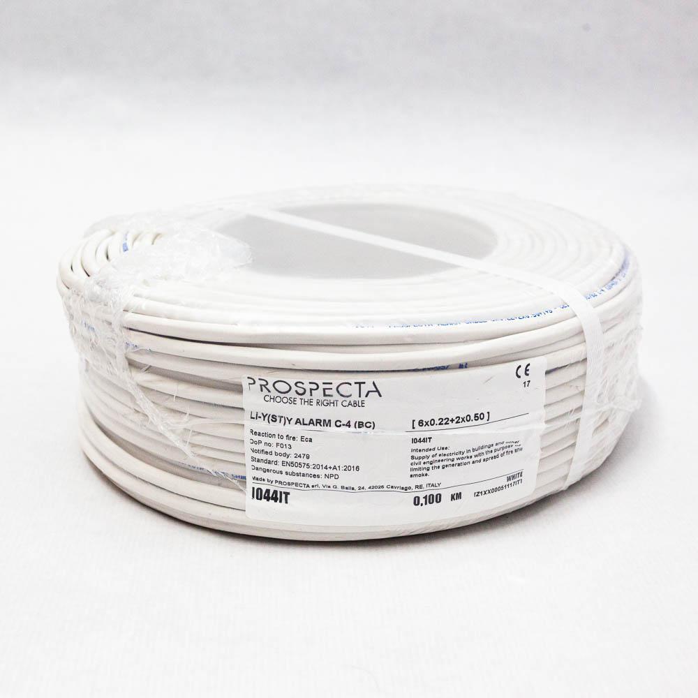 Cablu alarma 6 x 0.22 + 2 x 0.50 premium, cupru 100%, cod: I044IT, Li-Y (ST)Y, made in Italy