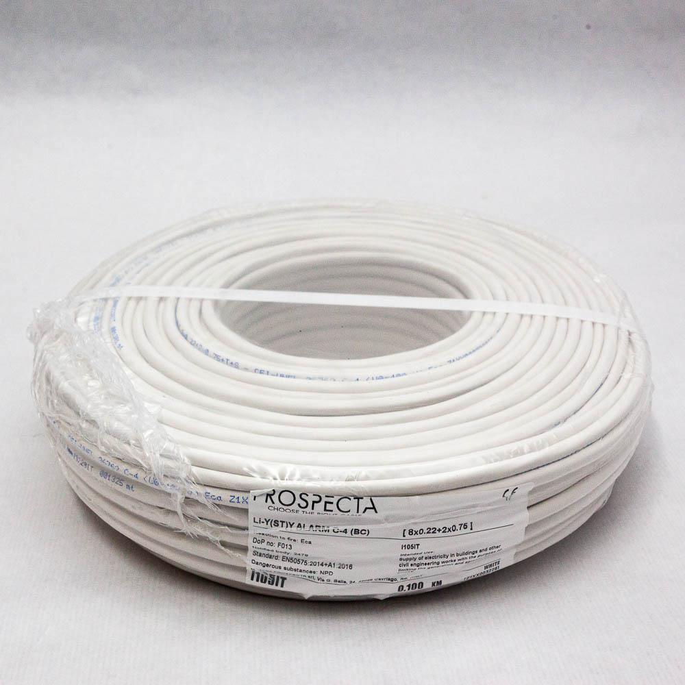Cablu alarma 8 x 0.22 + 2 x 0.75 premium, cupru 100%, cod: I105ITLi-Y (ST)Y, made in Italy